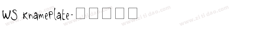 WS KnamePlate字体转换
